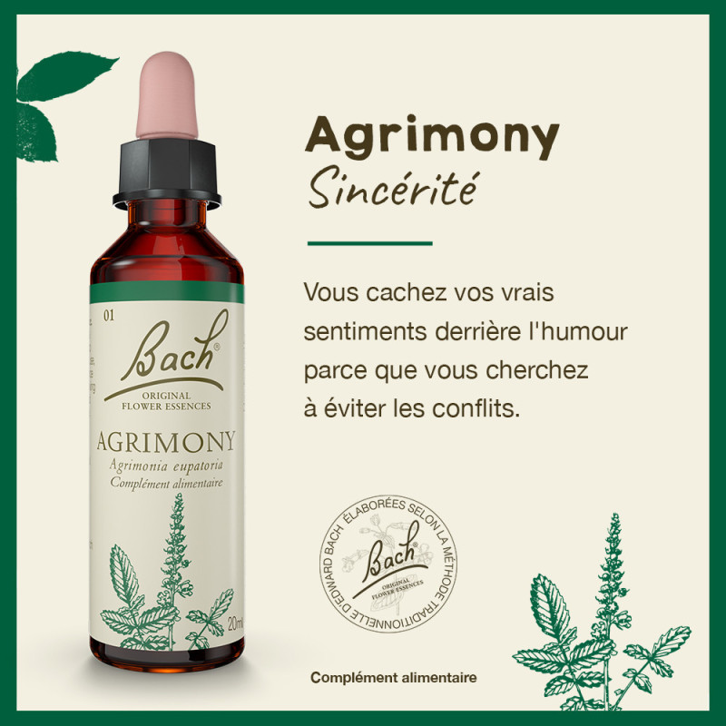 Fleurs de Bach Agrimony n°1...