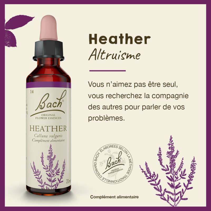 Fleurs de Bach Heather n°14...