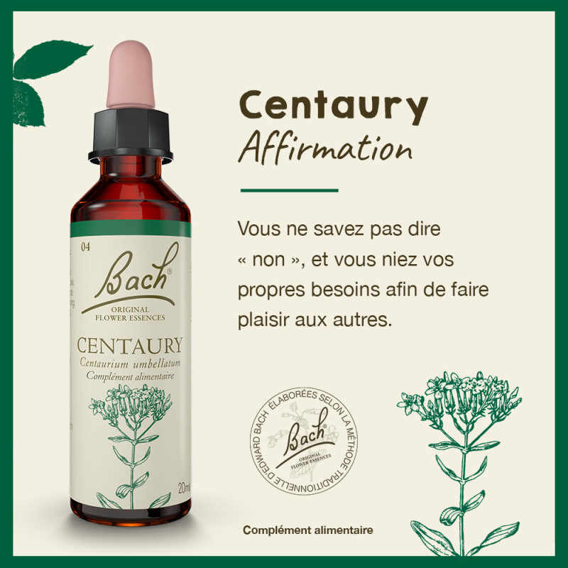 Fleurs de Bach Centaury n°4...
