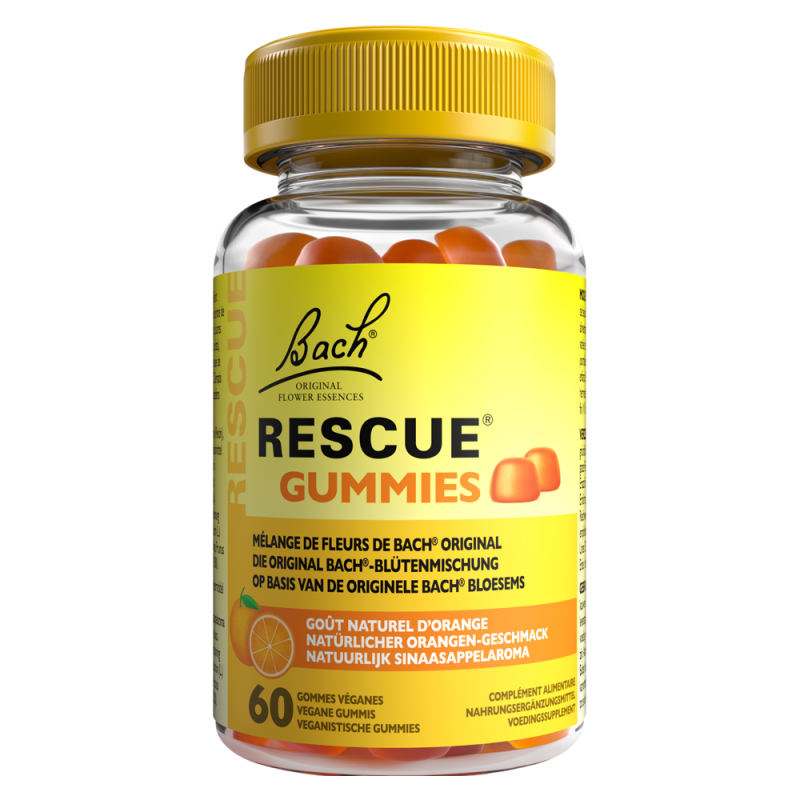 Rescue Gummies goût naturel orange 60 gommes véganes