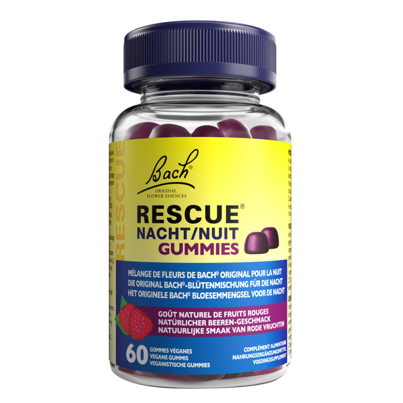 Rescue Nuit Gummies goût Fruits rouges 60 gommes véganes