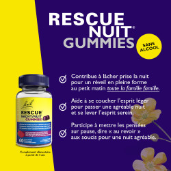 Rescue Nuit Gummies goût Fruits rouges 60 gommes véganes
