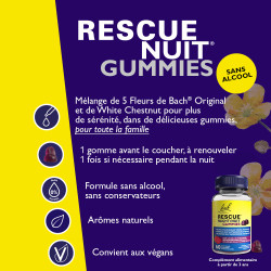Rescue Nuit Gummies goût Fruits rouges 60 gommes véganes