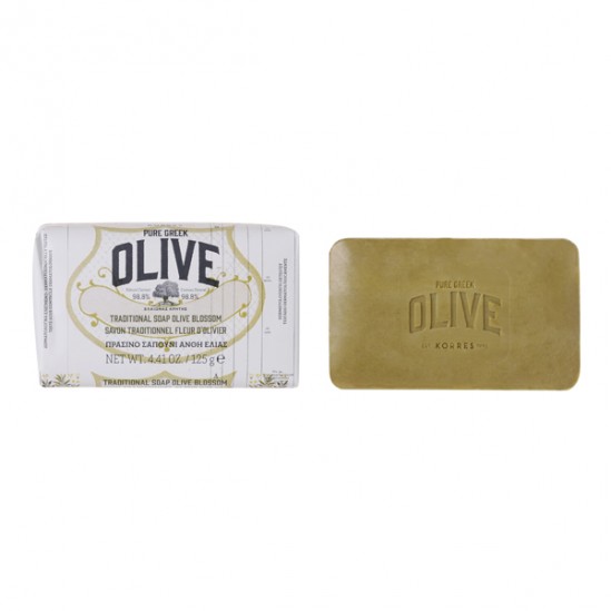 Korres olive savon traditionnel fleur d'olivier 125g