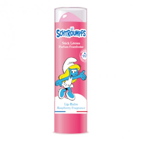 Le comptoir du bain les schtroumpfs stick lèvres parfum framboise 4g