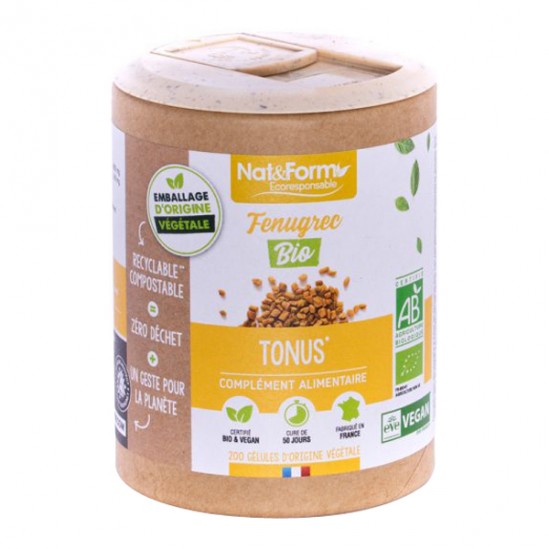 Nat&form fenugrec bio format éco 200 gélules