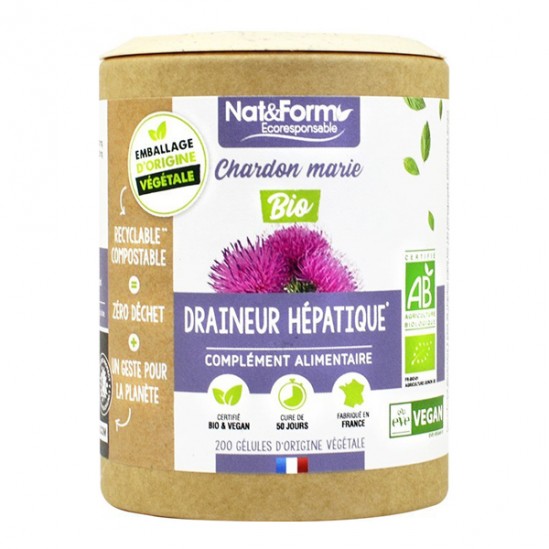 Nat&form chardon marie bio écoresponsable 200 gélules
