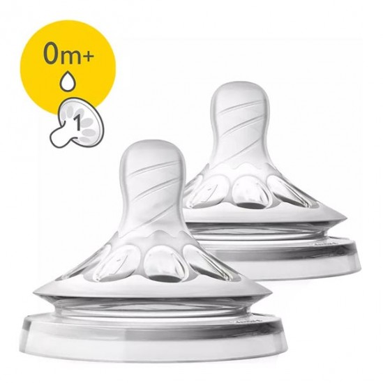 Philips avent 2 tétines natural 2.0 débit 1 nouveau-né