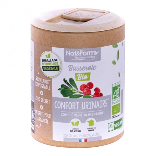 Nat&form busserole bio écoresponsable 200 gélules
