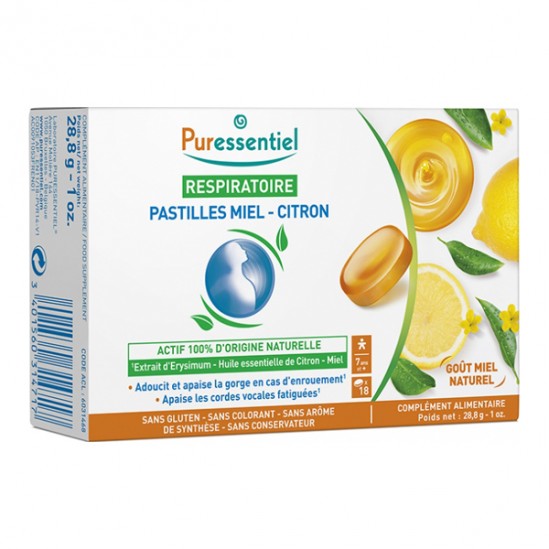 Puressentiel respiratoire pastilles 3 miels aromatiques 18 pastilles