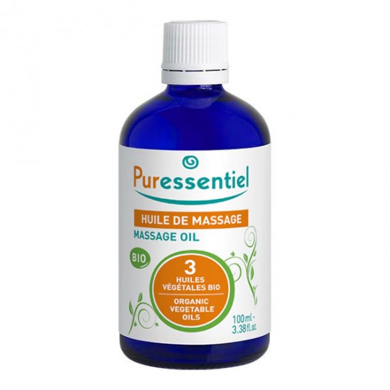 Puressentiel huile de massage bio aux 3 huiles végétales 100ml