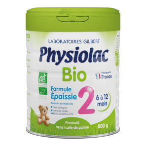 Physiolac Formule Epaisse 2 Bio De 6 à 12 mois 800g