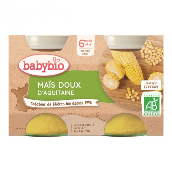 Babybio maïs doux d'Aquitaine dès 6 mois 2x130g