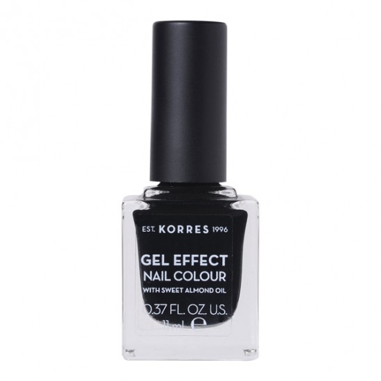 Korres gel effect vernis 100 black 11ml