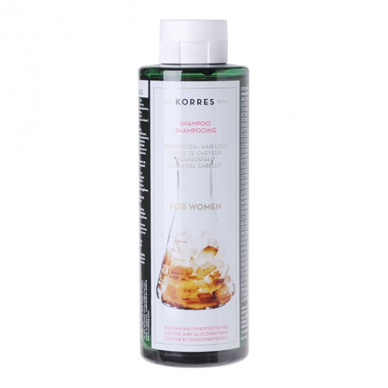 Korres shampooing antichute femme cystine & glycoprotéines 250ml