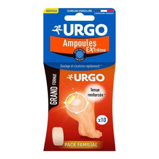 Urgo ampoules extrême 10 pansements pack familial grand format