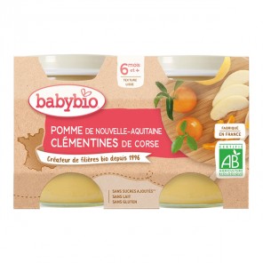 Babybio pomme clémentines dès 6 mois 2x130g