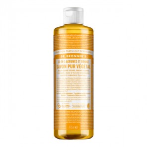 Dr Bronner's savon liquide 18-en-1 agrumes et orange 475ml