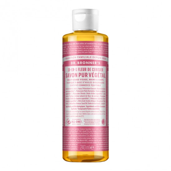 Dr Bronner's savon liquide 18-en-1 fleur de cerisier 240ml