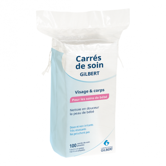 Gilbert carrés de soin visage & corps paquet de 100