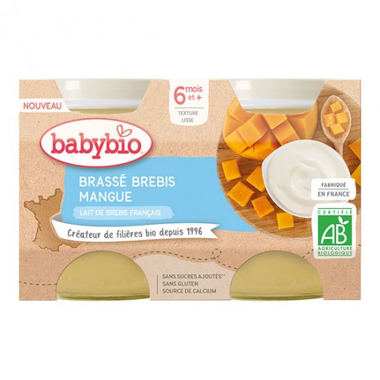 Babybio desserts brassé brebis mangue 2x130g