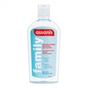 Assanis gel mains hydroalcoolique family 250ml