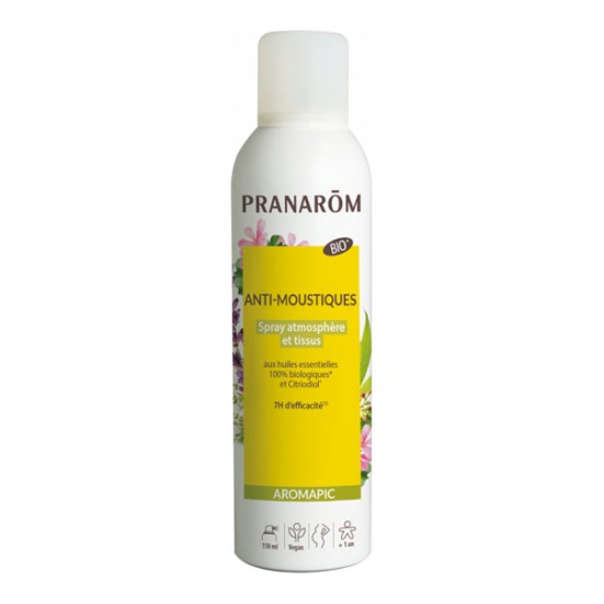 Pranarôm aromapic spray atmosphère et tissus anti-moustiques bio 150ml