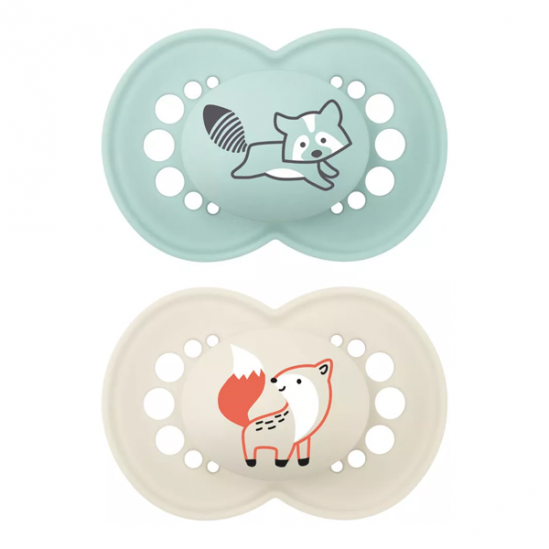 Mam original nature chouette & fleur lot de 2 sucettes