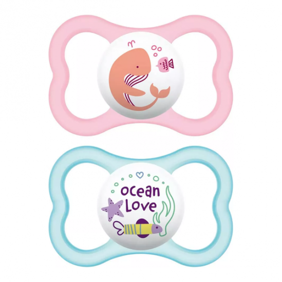 Mam suprême trends 2 sucettes lapin et pingouin 2-6 mois