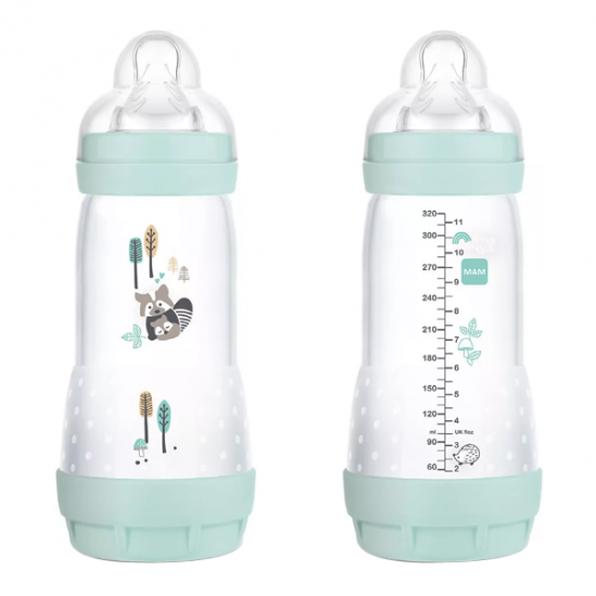 Mam easy start biberon anti-colique débit 3 dès 4 mois nature blush 320ml