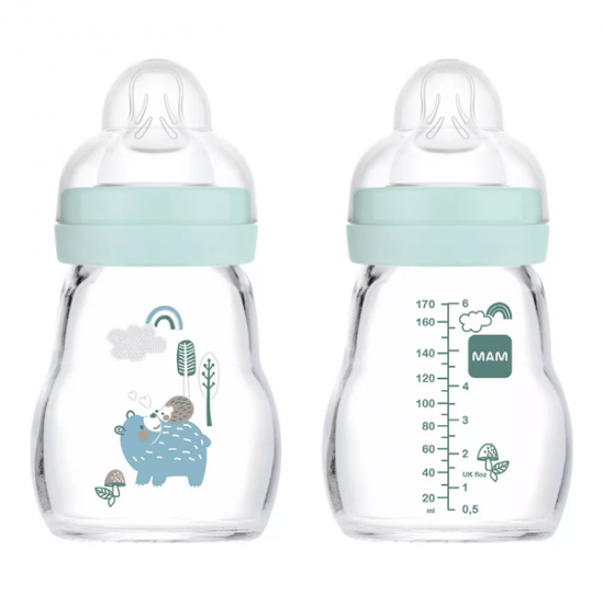 Mam biberon verre premium débit 2 ciel 260ml