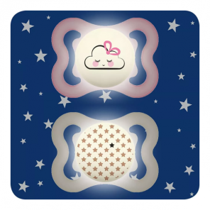 Mam suprême nuit trends 2 sucettes nuit nuage et étoile 2-6 mois