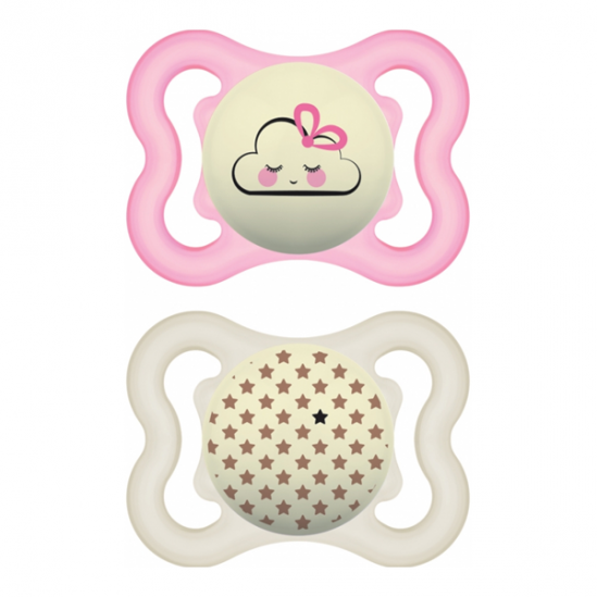 Mam suprême nuit trends 2 sucettes nuit nuage et étoile 2-6 mois