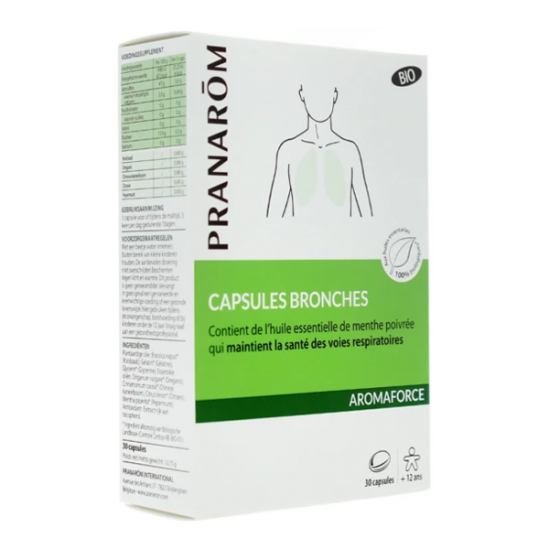 Pranarôm aromaforce bronches bio 30 capsules