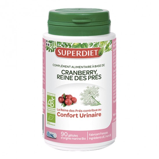 Superdiet cranberry reine des prés bio 90 gélules