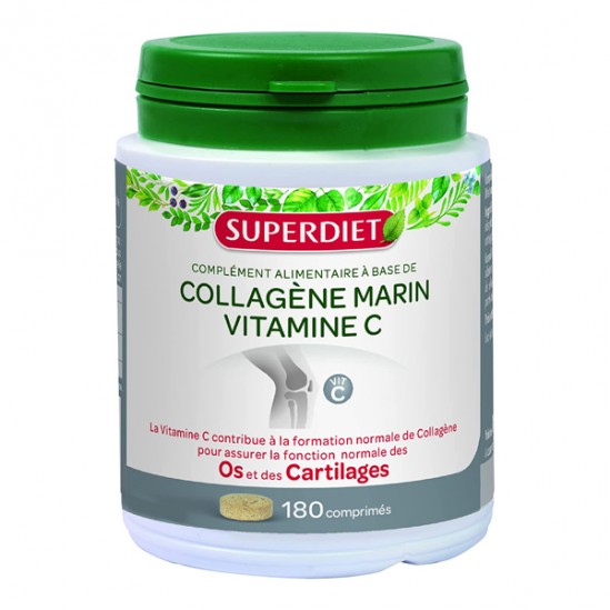 Superdiet collagène marin vitamine c 180 comprimés