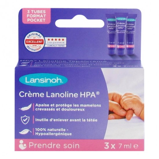 Lansinoh crème lanoline HPA 3 x 7ml