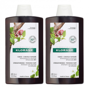 Klorane shampoing à la Quinine & Edelweiss bio lot de 2x400ml