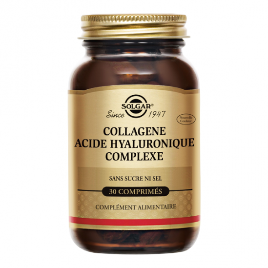 Solgar collagen complexe d'acide hyaluronique 120mg 30 tablettes