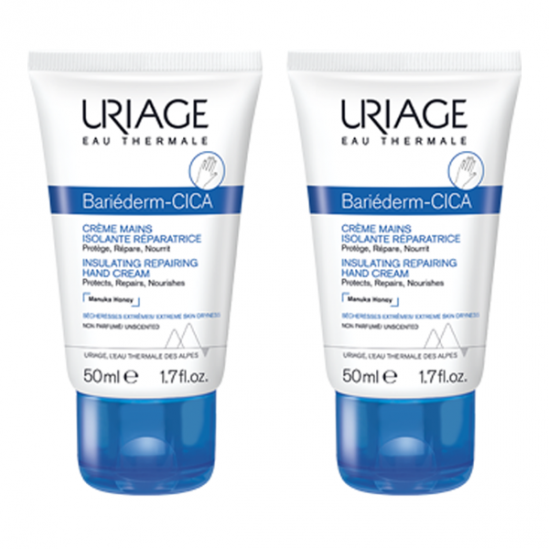 Uriage Bariéderm-Cica crème mains isolante réparatrice lot de 2x50ml