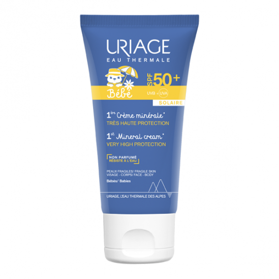 Uriage Bébé 1ère crème minérale SPF50+ tube 50ml