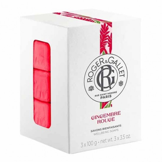 Roger & Gallet Gingembre Rouge coffret savon bienfaisants 300g