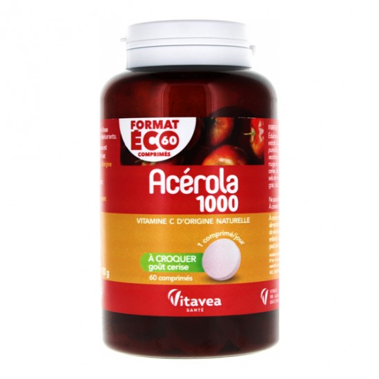 Vitavea Acérola 1000 goût cerise 60 comprimés
