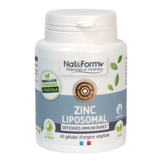 Nat&Form zinc liposomal 60 gélules