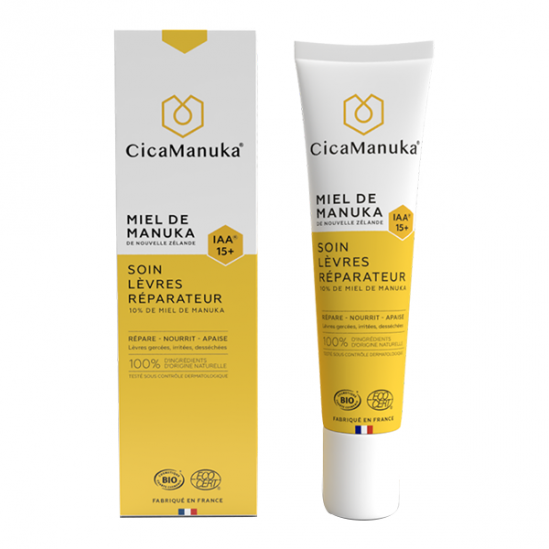 CicaManuka soin lèvres réparateur au miel de Manuka IAA15+ 15ml
