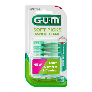 Gum Soft-Picks Comfort Flex bâtonnet interdentaire taille S 40 picks