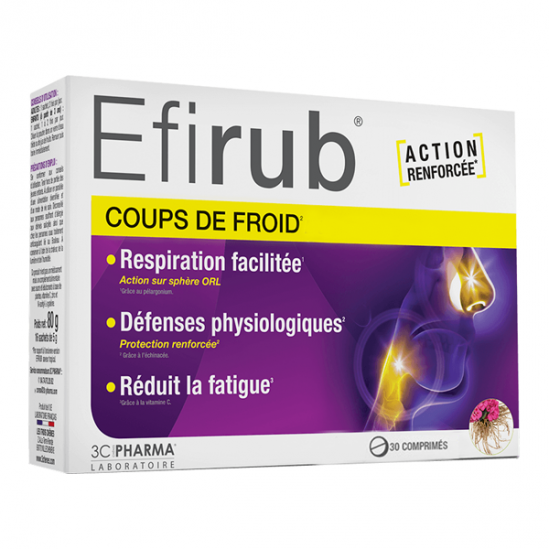 3C Pharma Efirub coups de froid 30 comprimés