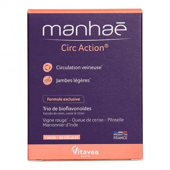 Manhaé Circ Action circulation veineuse 30 gélules