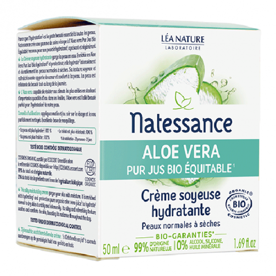 Natessance Aloe vera crème soyeuse hydratante 50ml
