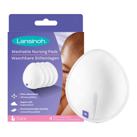 Lansinoh 4 coussinets d'allaitement lavables